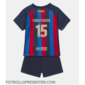 Barcelona Andreas Christensen #15 Hemmatröja Barn 2022-23 Kortärmad (+ korta byxor)
